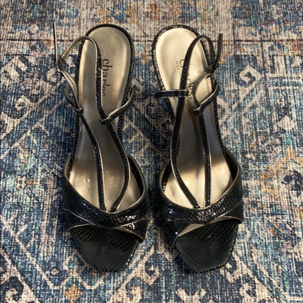Charles by Charles David snake print heels